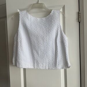 Lilly Pulitzer White Textured Tank Top